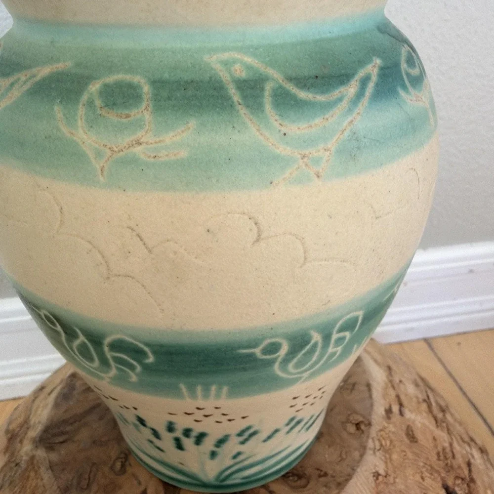 Vintage Vallauris‎ French Studio Pottery Vase Lavender Honey Pierre Chauvet 8
